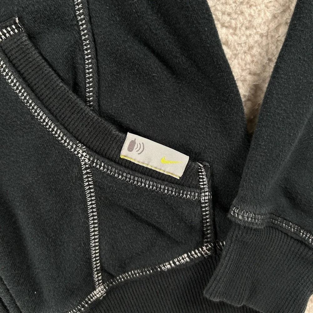 Vintage Nike‎ Hoodie Womens Small Full Zip Contrast Stitching Y2K 90s Silver Tag