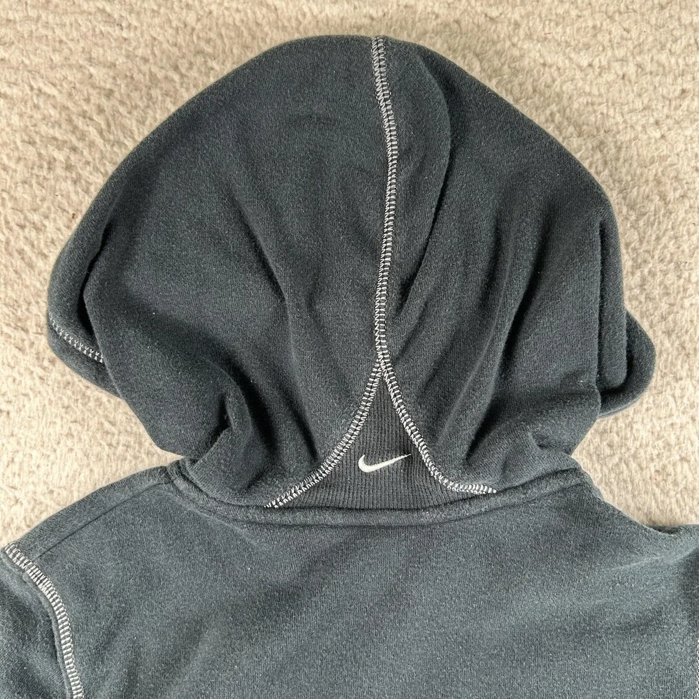 Vintage Nike‎ Hoodie Womens Small Full Zip Contrast Stitching Y2K 90s Silver Tag