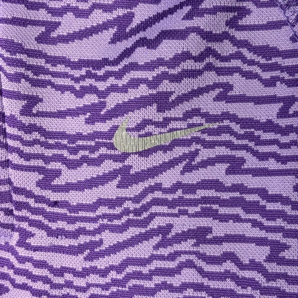Nike Running Girls Kids 1/4 Zip Jacket Top Purple Neon Green Dri Fit Lightweight