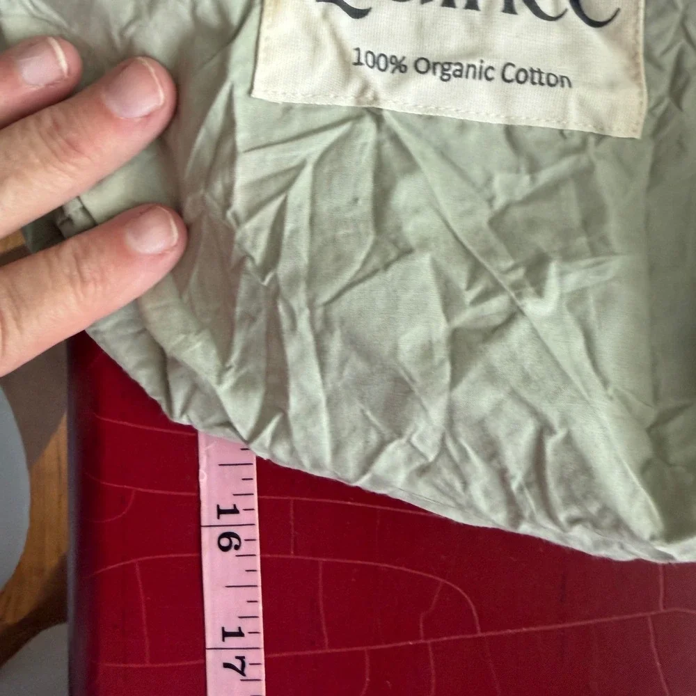 Quince Organic Cotton Drawstring Storage Dust Bag Sage Green Travel O
