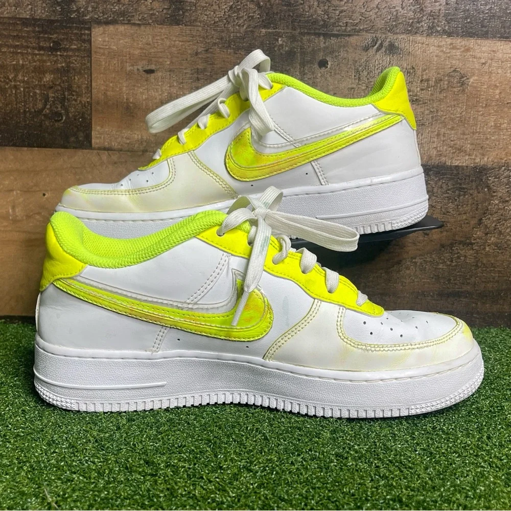Nike Air Force 1 Low LV8 White‎ Volt Pink Size 6.5Y/ 8W DV1680-100