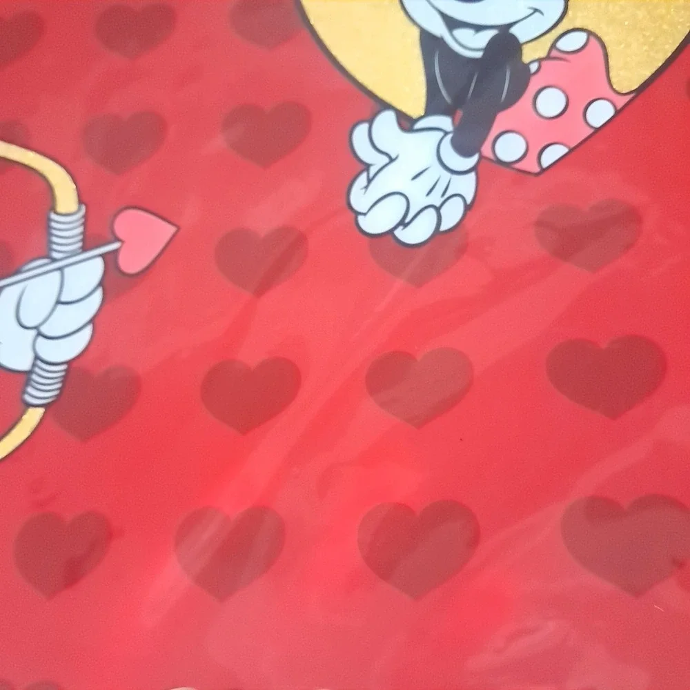 Disney Placemats set 5 Mickey Minnie Valentine's Day Meal Time Fun kids pink red
