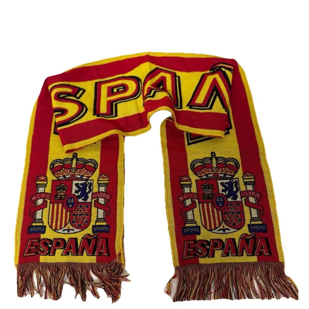 España Spain National Team Scarf World Cup Soccer Red Yellow Blue Warm NWOT