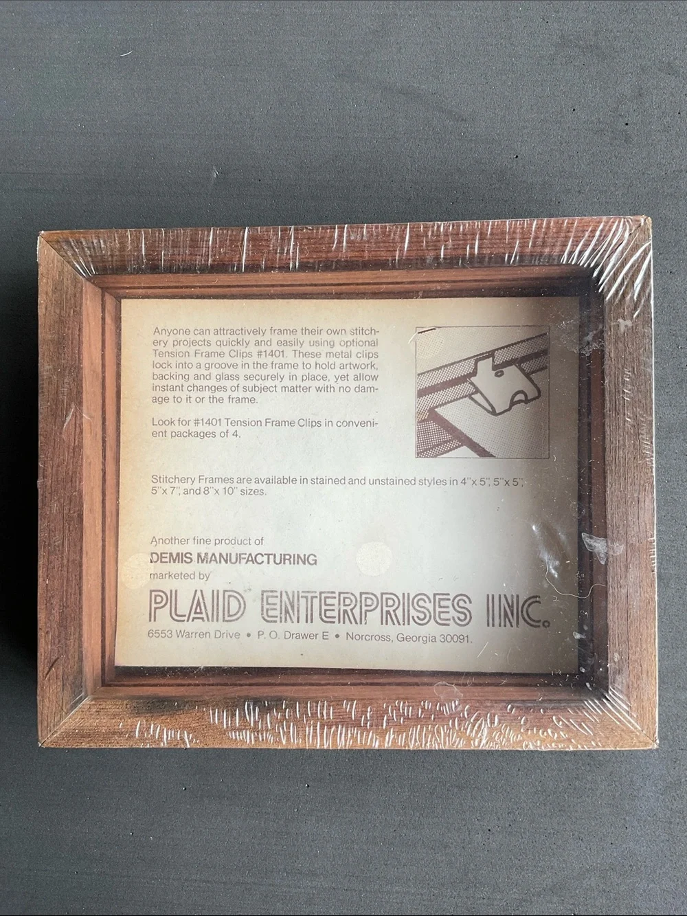 Vintage Wood Grain Stitchery  needlework  Frame by Demi’s Manufacturing