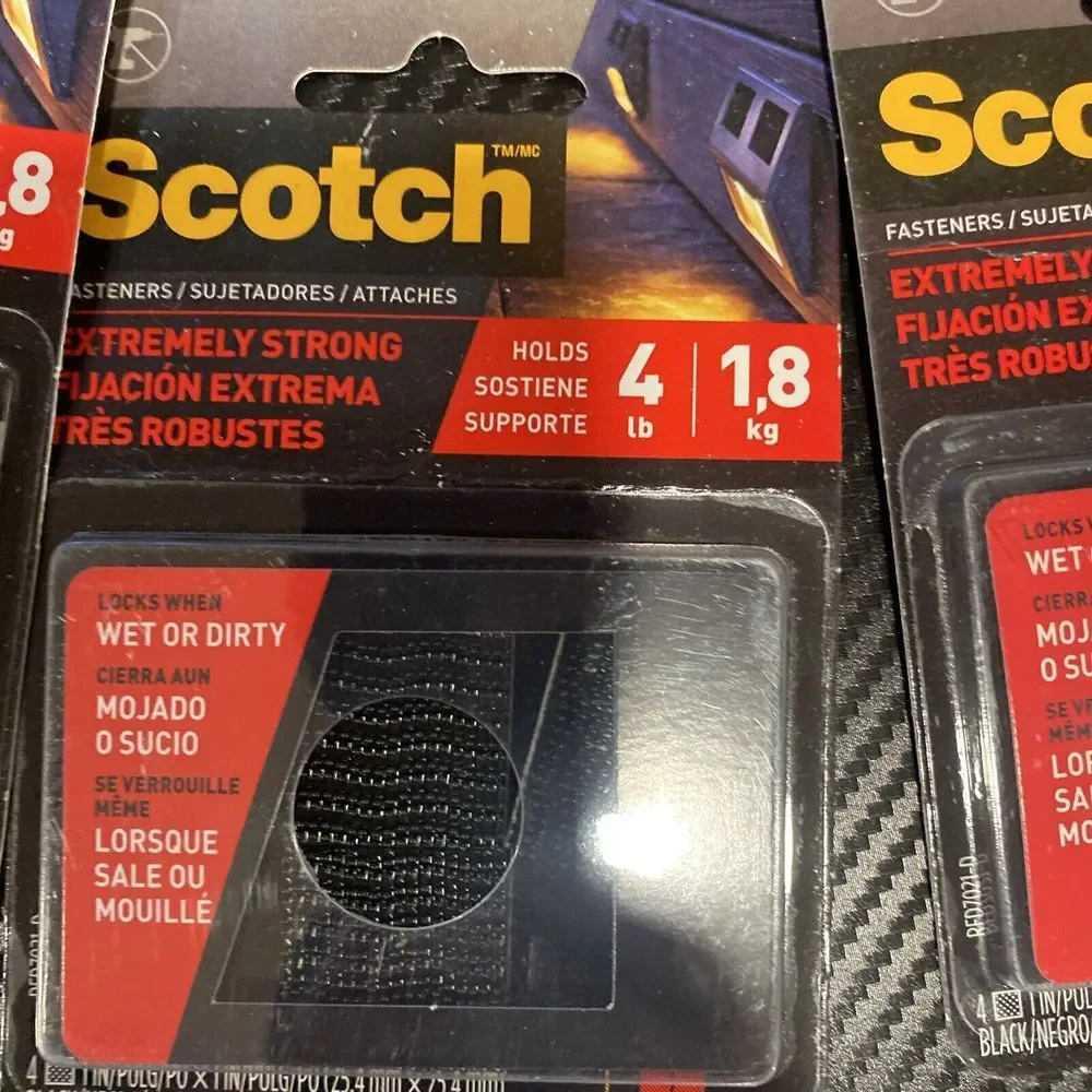 4 SCOTCH FASTENERS EXTREMELY STRONG OUTDOOR/INDOOR HOLDS 4LB 1