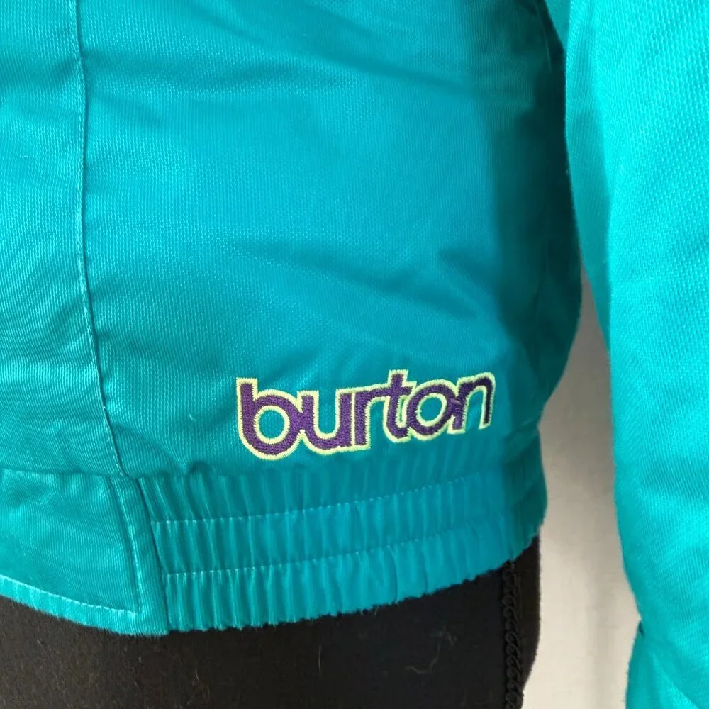 Girls BURTON Dryride MD Teal Ski Snowboard Hooded Jacket Small