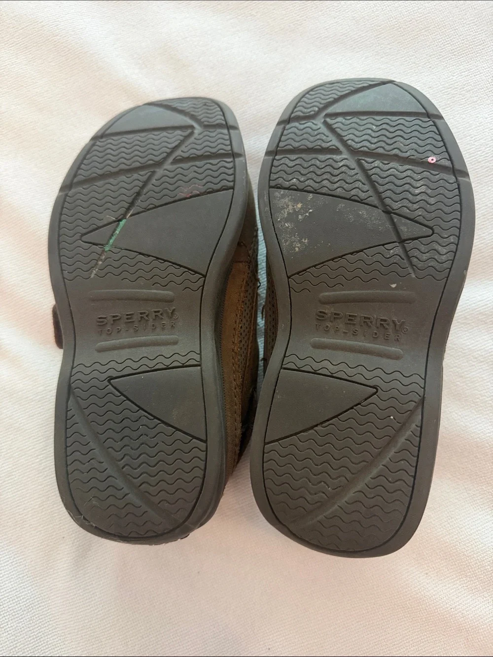 Brown Sperry Boys Slip-On Loafers