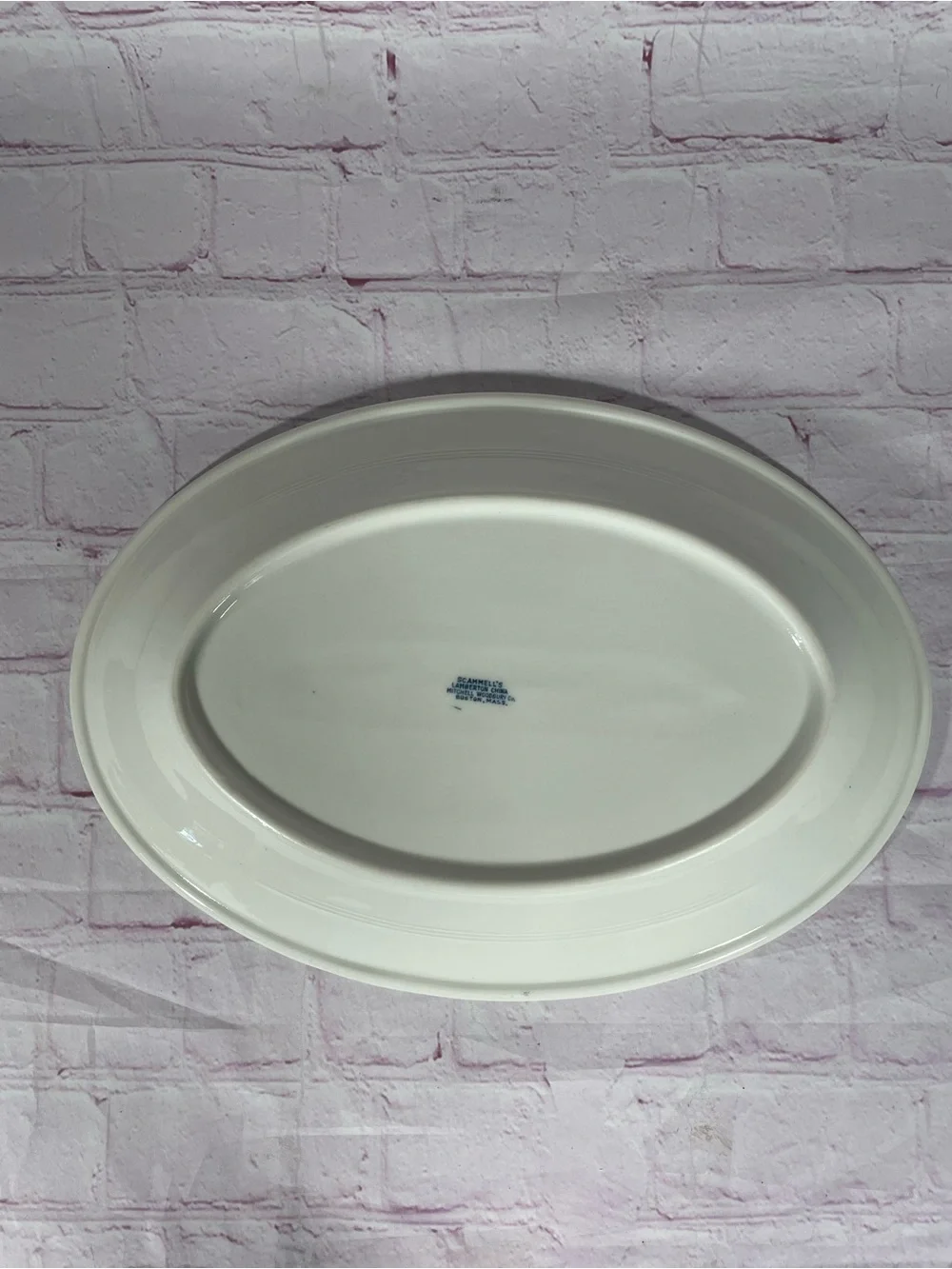 Vintage Scammell’s Restaurant Ware Lamberton China Blue and White Oval Platter