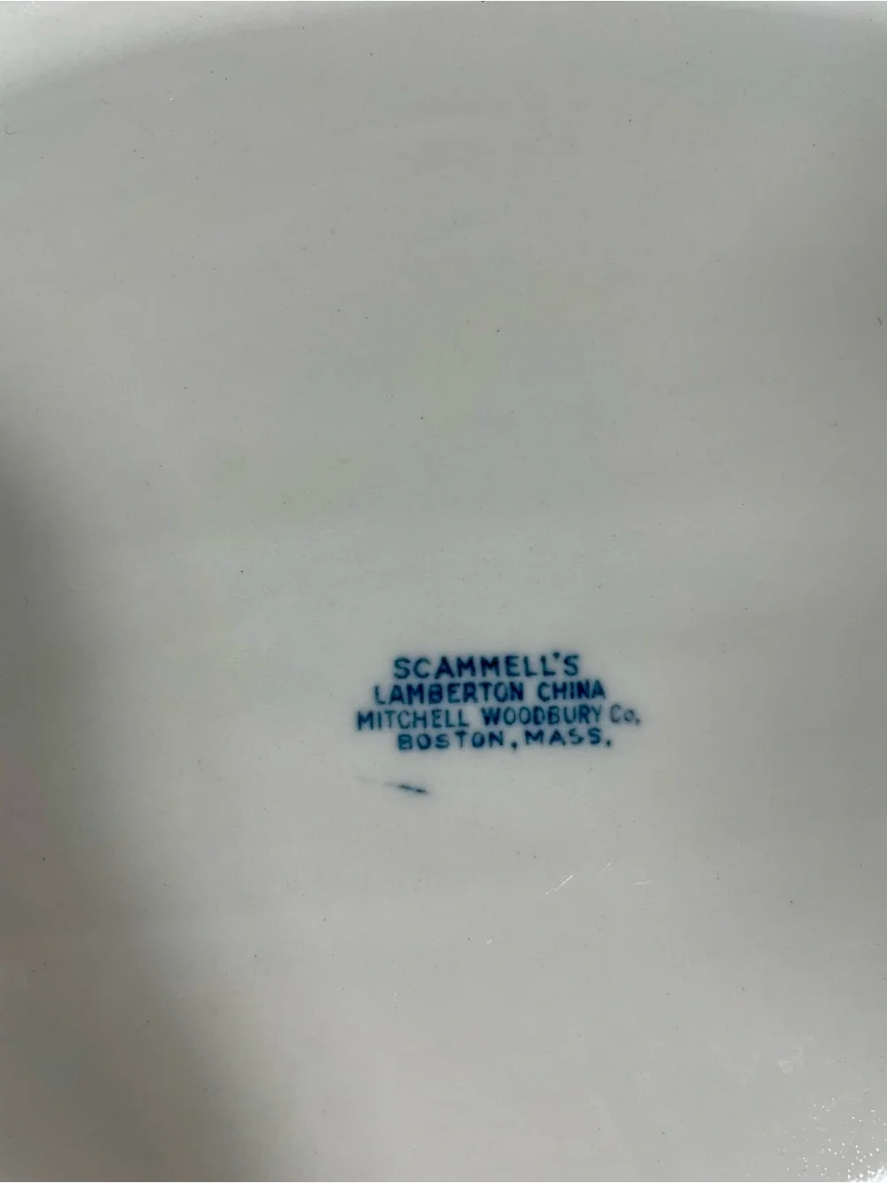 Vintage Scammell’s Restaurant Ware Lamberton China Blue and White Oval Platter