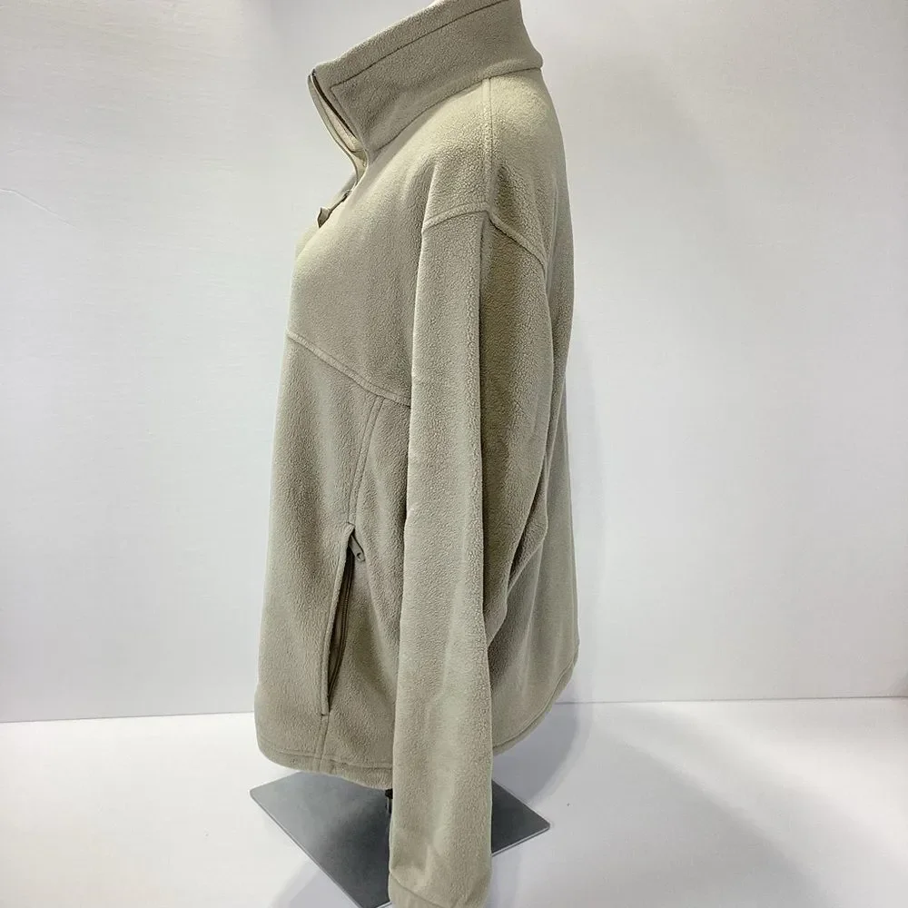 Columbia Fleece Jacket Beige Full-Zip Men’s M Zip Front