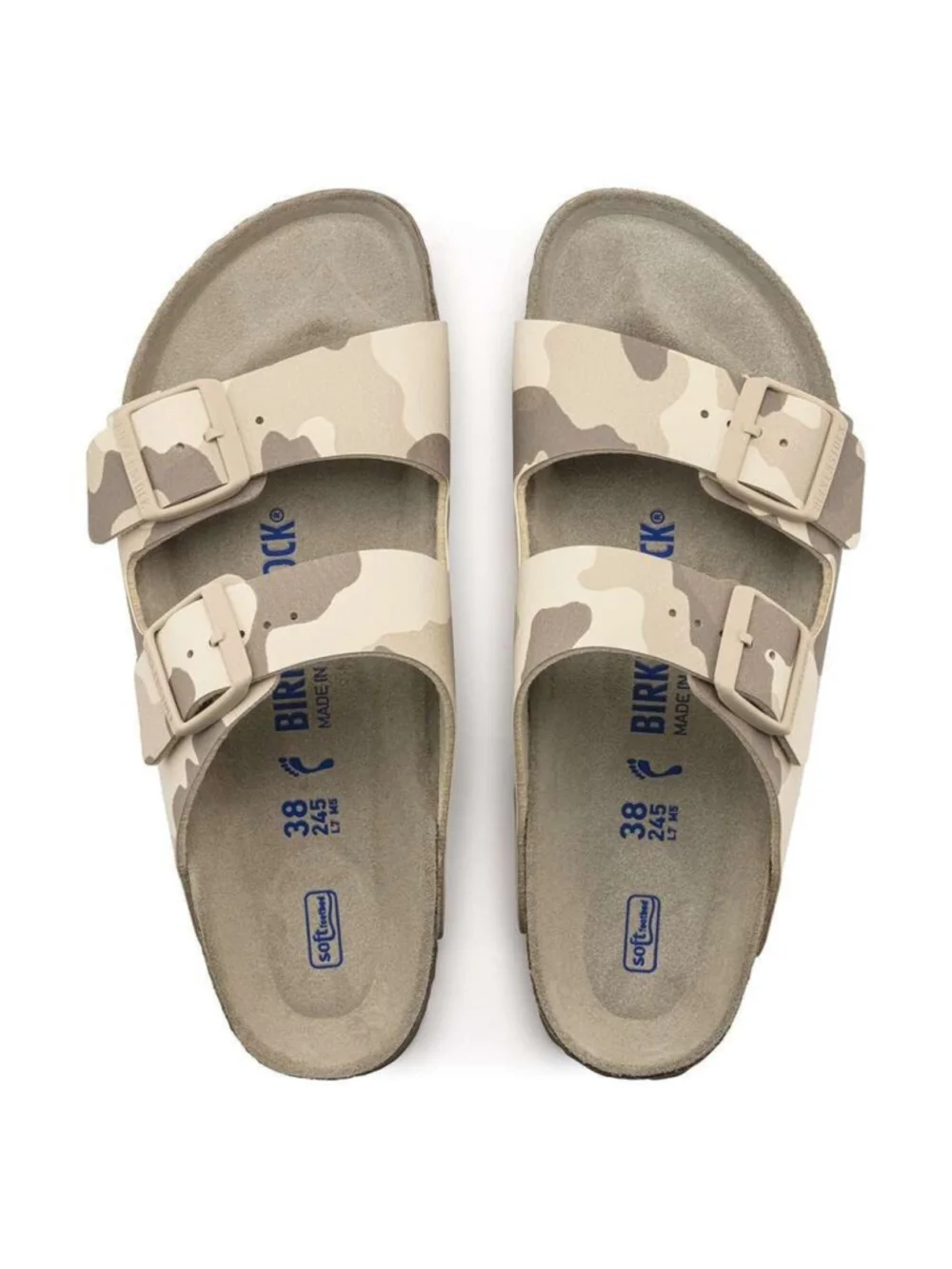 NEW Birkenstock Arizona Soft Footbed Slide Sandal Desert Soil Gray Taupe Sz 6