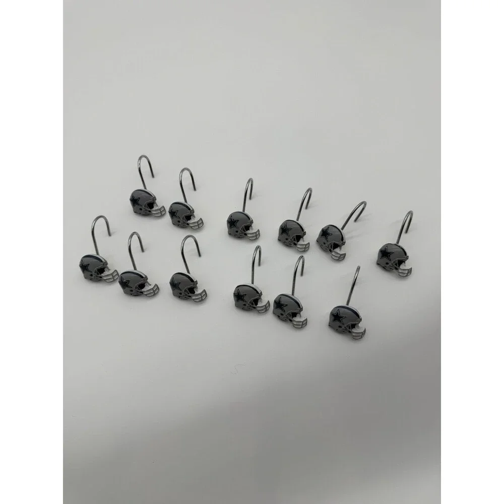 Dallas Cowboys Pre Owned Shower Curtain Rings Metal (12) Set
