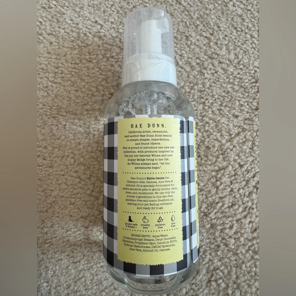 Rae Dunn Pure Extra Gentle Dry Pet Shampoo with Oatmeal & Aloe Vera New Sealed