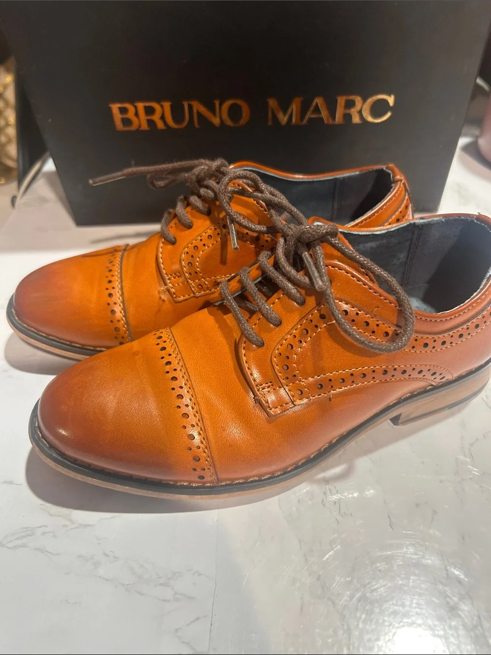 Bruno Marc tan leather