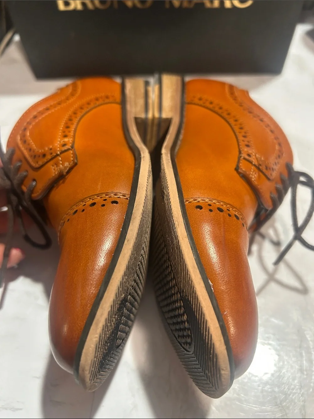Bruno Marc tan leather