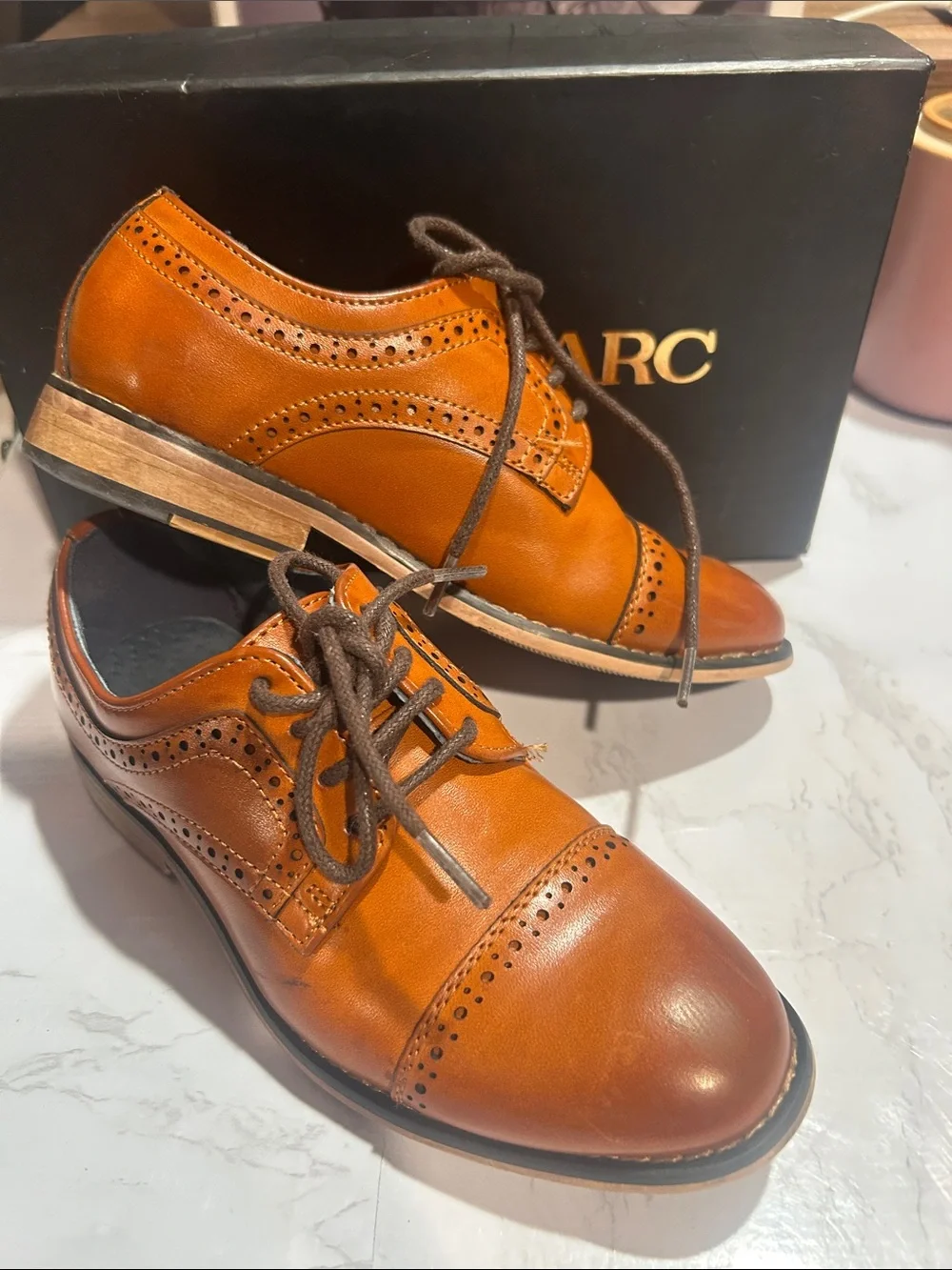 Bruno Marc tan leather