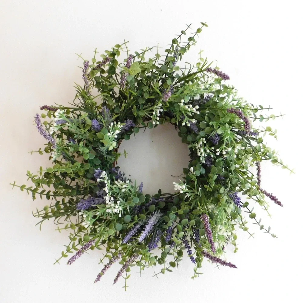 Boxwood with Lavender Mini Wreath Kitchen‎ Wall decor Cabinet Wreath