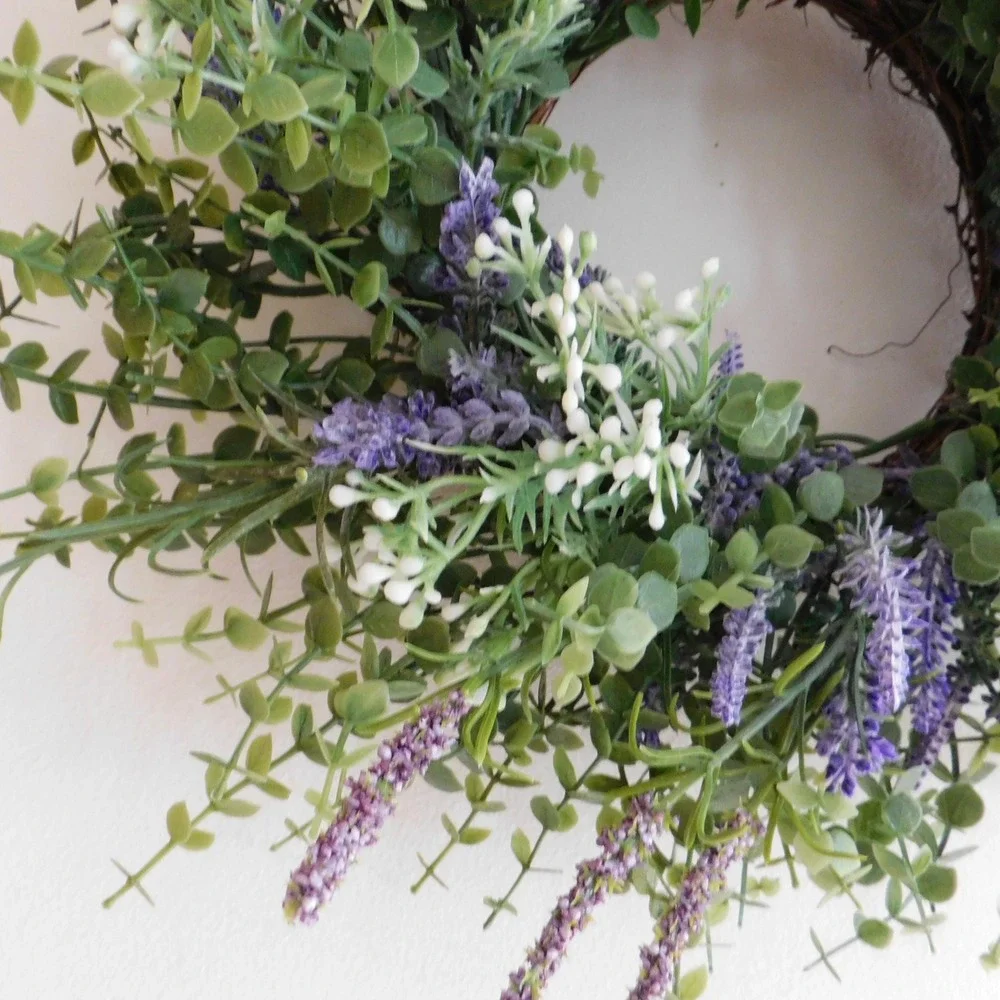 Boxwood with Lavender Mini Wreath Kitchen‎ Wall decor Cabinet Wreath