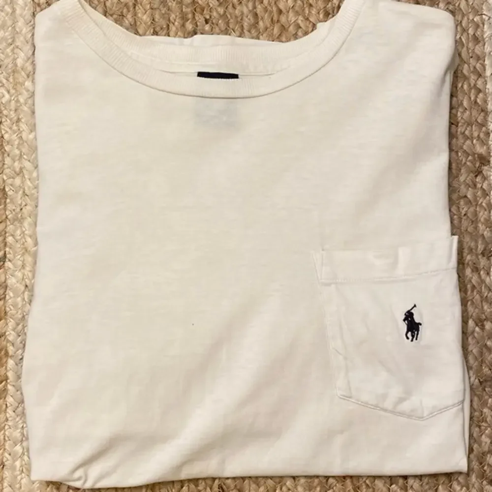 Polo‎ by Ralph Lauren Boy’s Large Crew Neck Cotton White Pocket T-Shirt