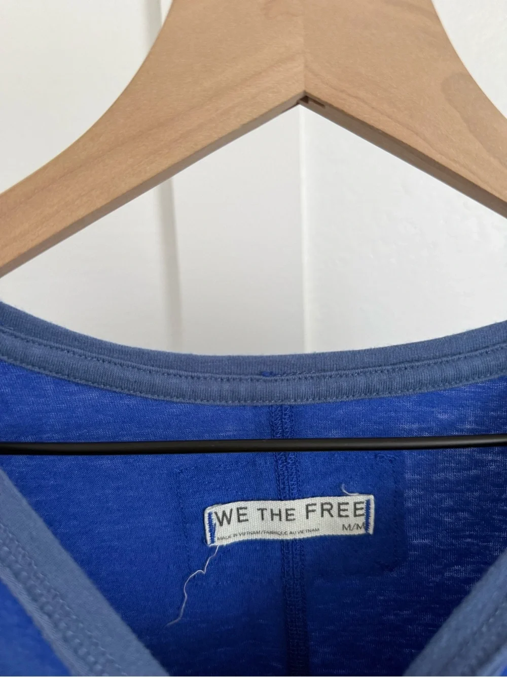 Free People Deja Vu Blue Long Sleeve