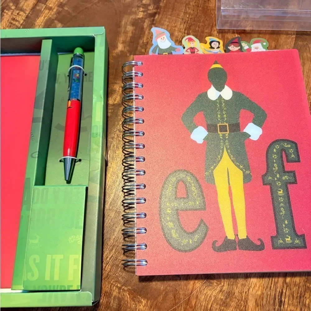 Warner Brothers Elf spiral and pen gift set in gift box