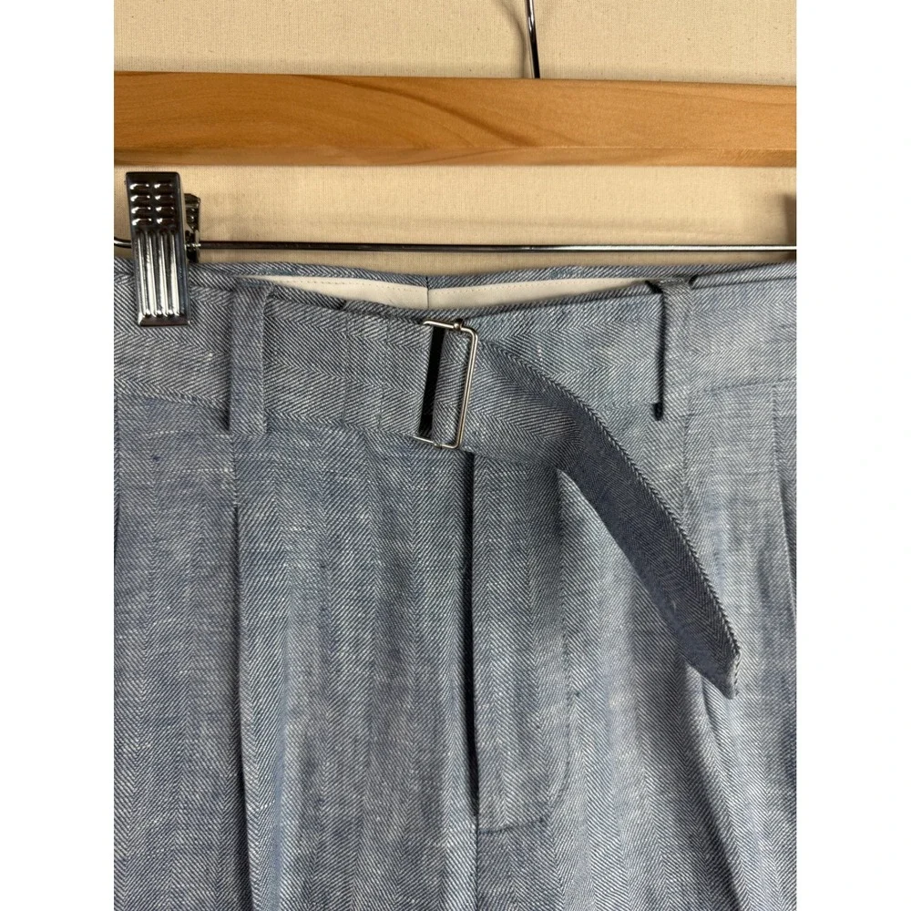 New Express Men's Cropped Removable Belt High Rise Paper bag Pants‎ Size 30 x 32