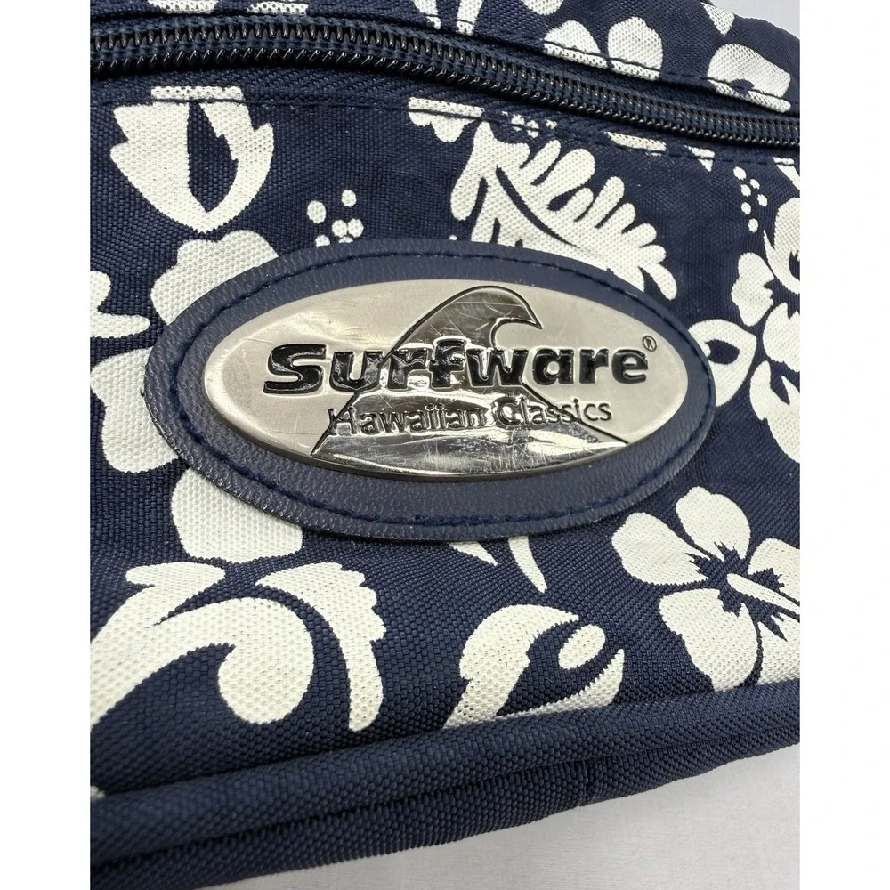 Surfware Hawaiian Classics Fanny Pack Navy Floral Waist Bag Hip Pack Hawaii Vibe