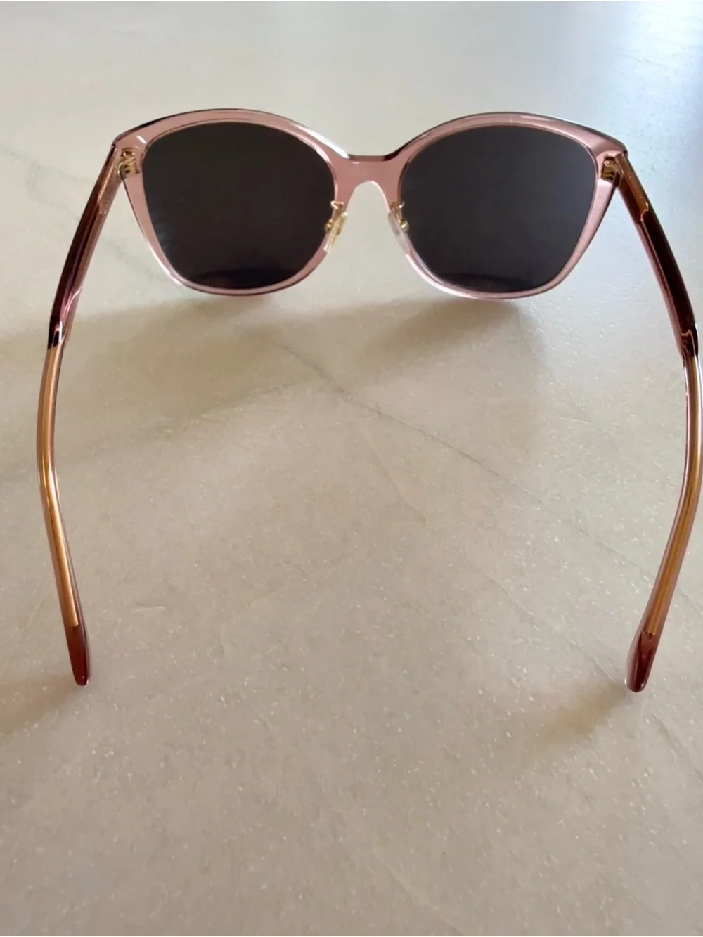 Fendi Fine Geometric Sunglasses Pink Smoke Italy 53mm Authentic