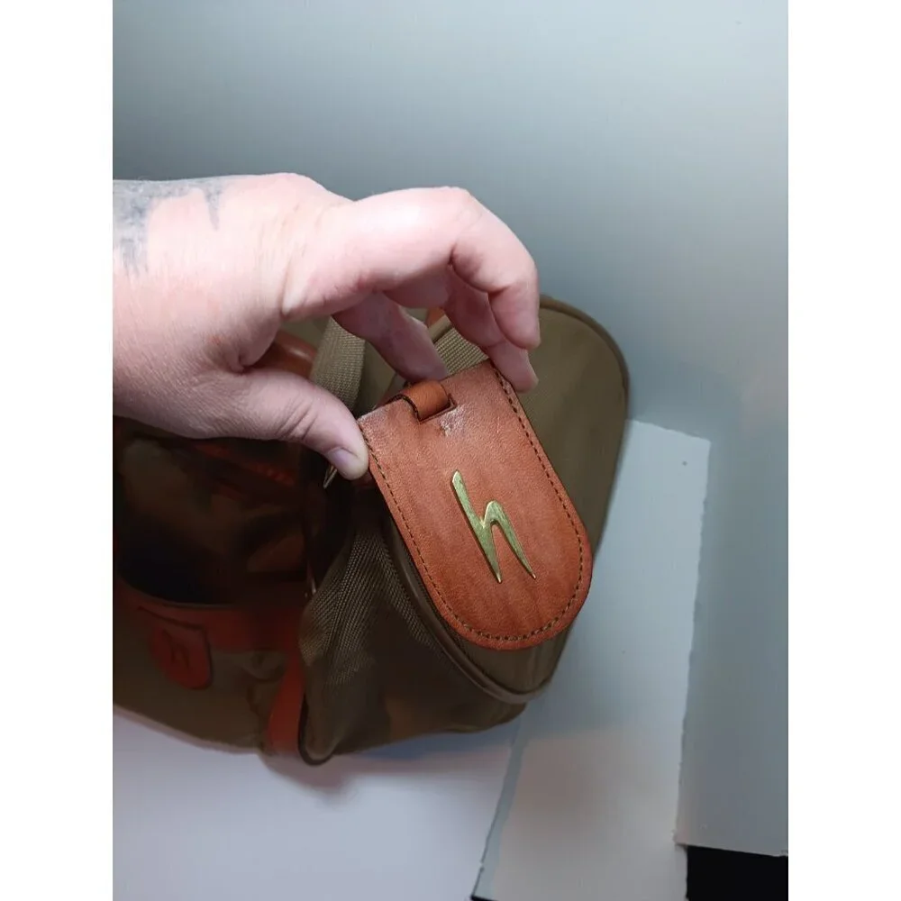 Hartmann Vintage Leather and Nylon Weekender Duffel Bag - Classic Travel Luggage