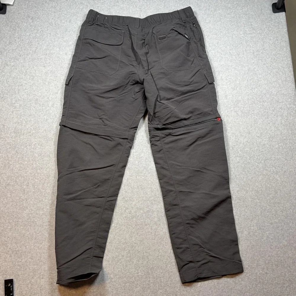 The North Face Pants Mens Large Gray Nylon Hiking Convertible Cargo Zip Off