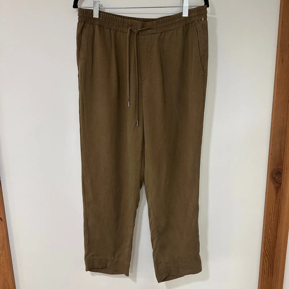 Banana Republic Lyocell Drawstring‎ Jogger Pants Mens M Brown Elastic Core/Earth