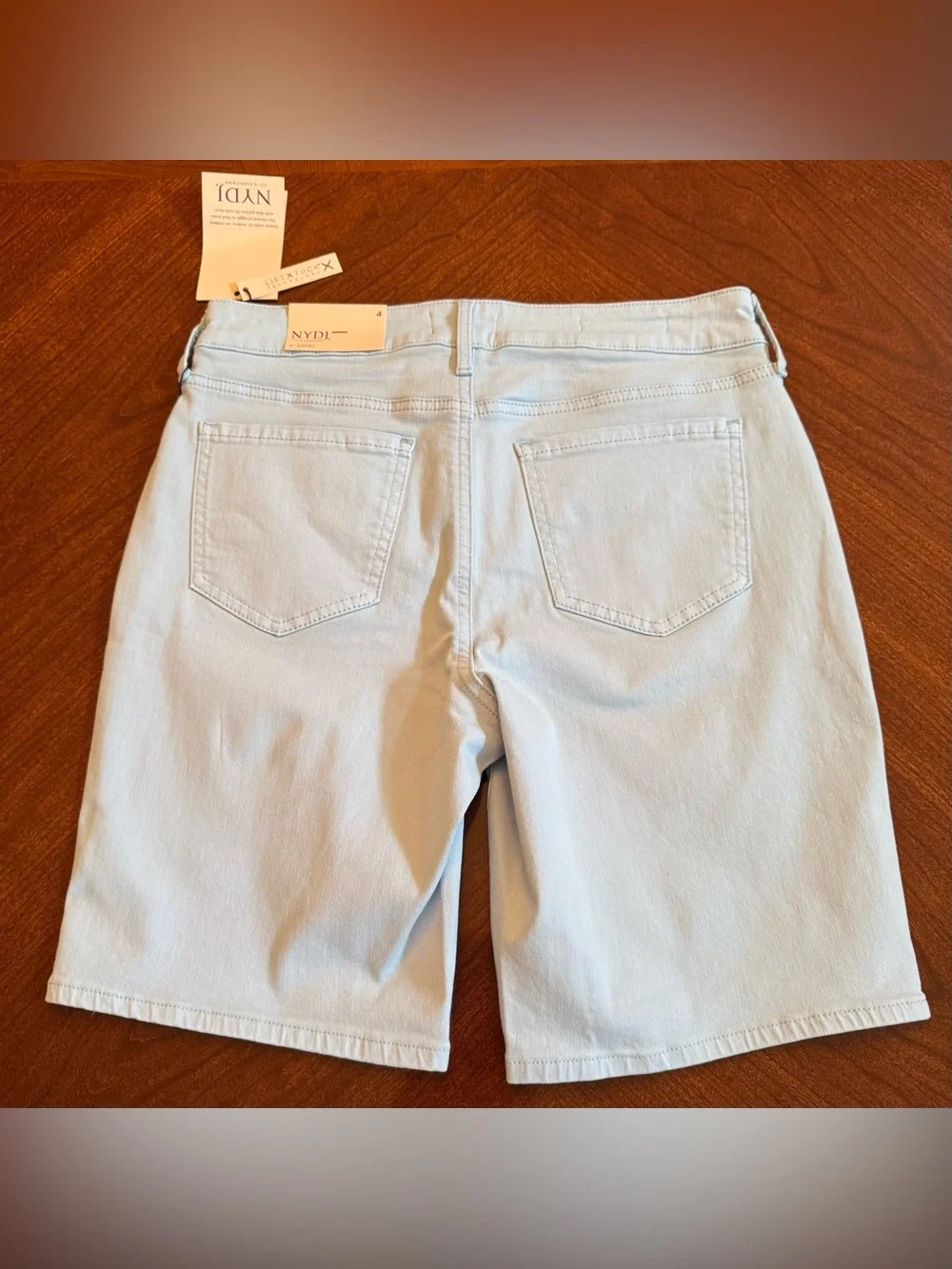 NYDJ Shorts (Ella) side Slit Shorts in Light Blue ** New With Tags** Size - 4