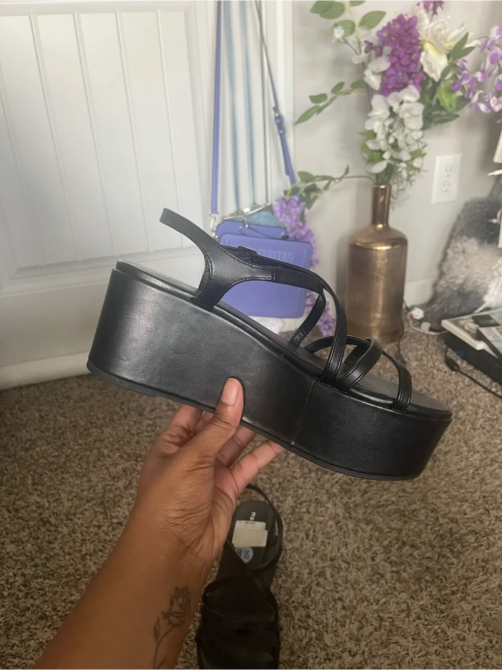 Madden Girl Black Platform Strappy Sandals