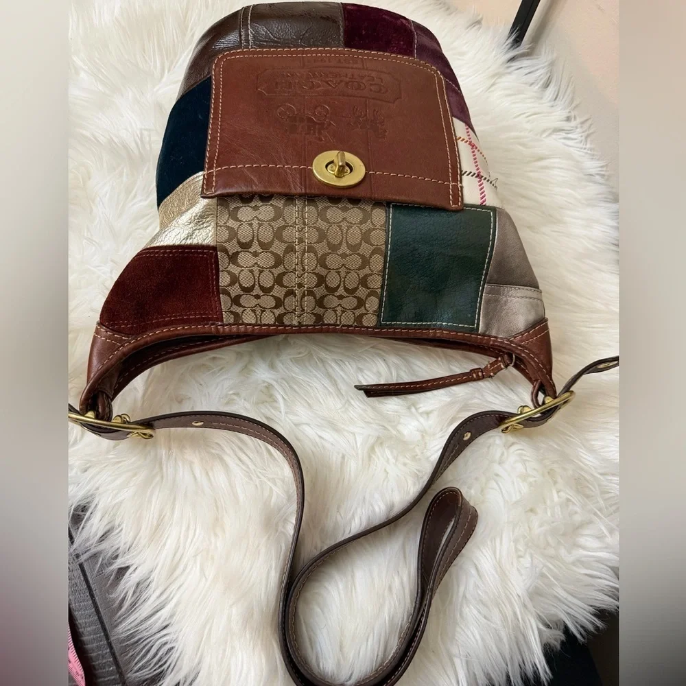 Vintage Coach Bleecker Holiday Patchwork Duffle bag#11356