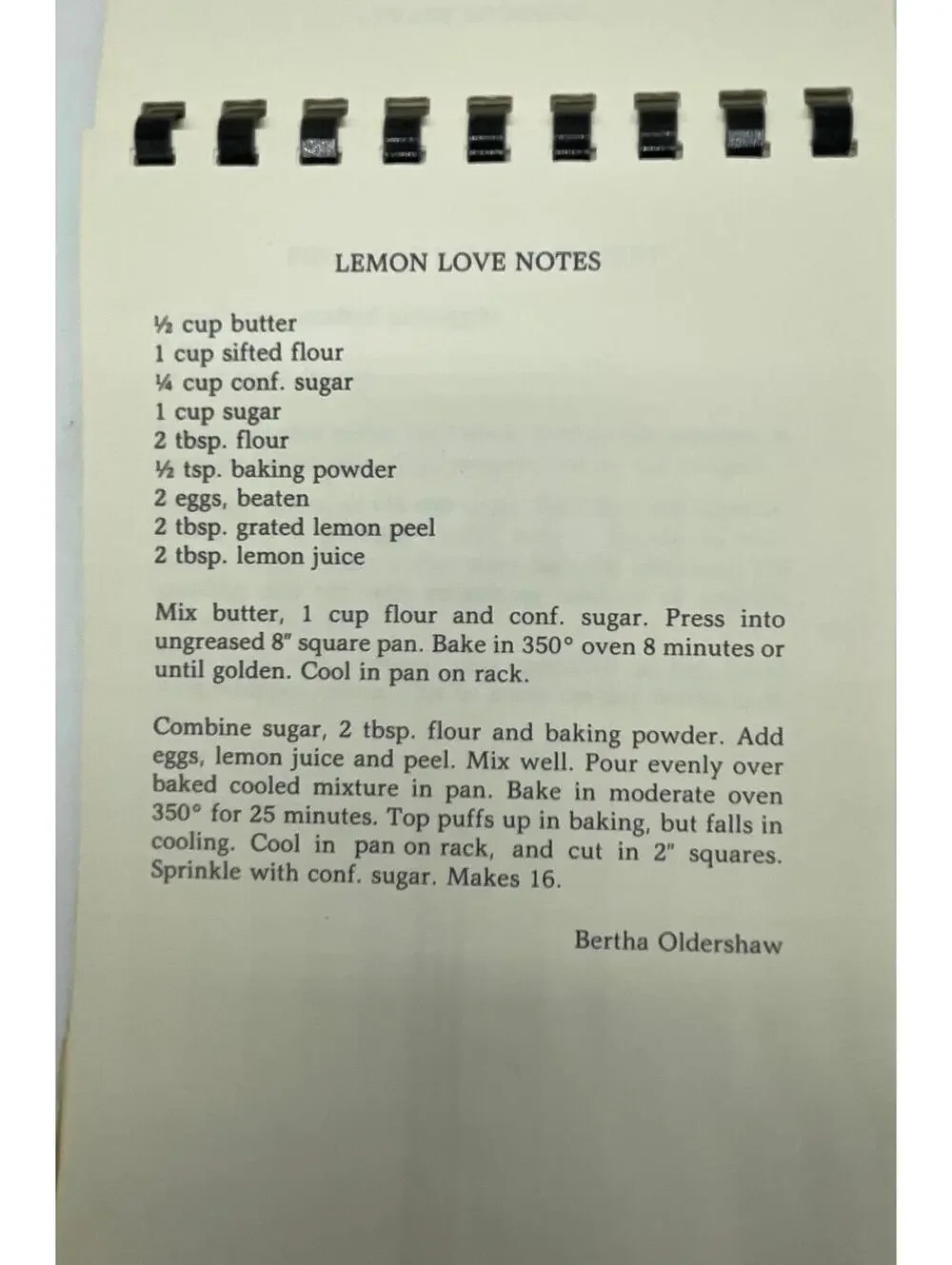 N/A vintage cookbook