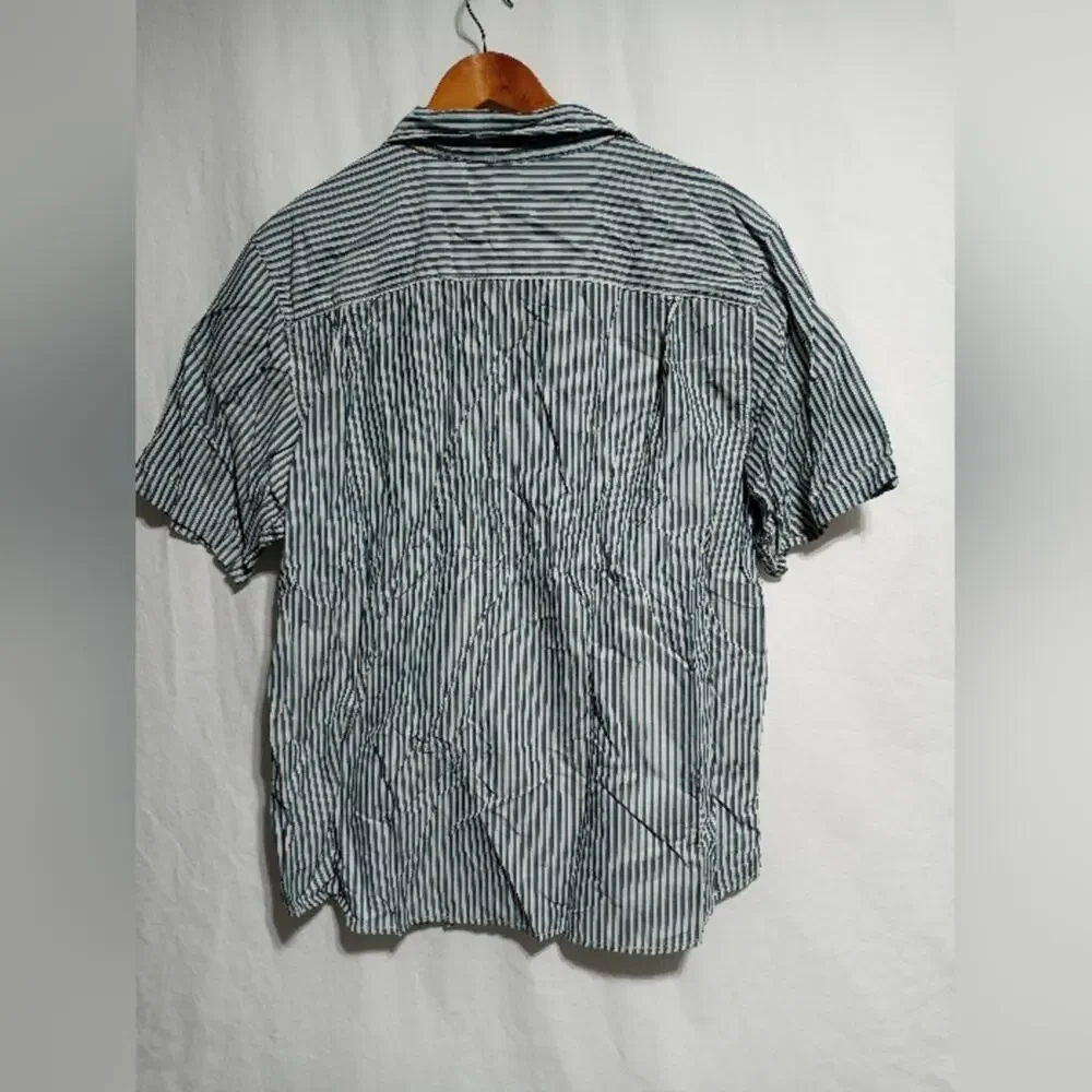 The North Face Outdoor Camp Snap Men's Striped Short Sleeved Shirt Size XL