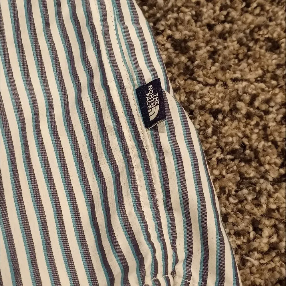 The North Face Outdoor Camp Snap Men's Striped Short Sleeved Shirt Size XL
