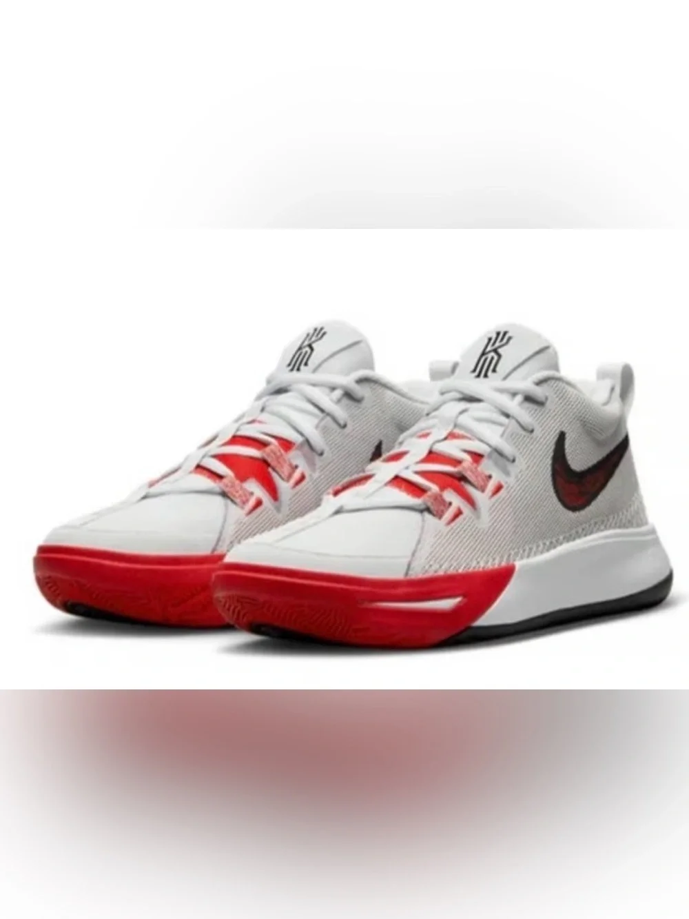 Nike Kids Kyrie Flytrap 6 Basketball Shoes DQ8094-002 White/Red/Black 5.5