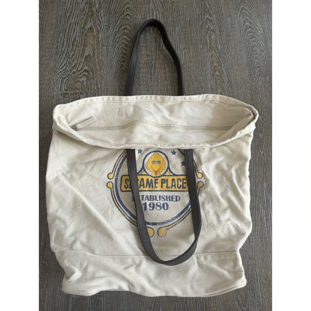 Sesame Place Theme Park Langhorne PA Canvas Tote Bag Souvenir Travel Big Bird
