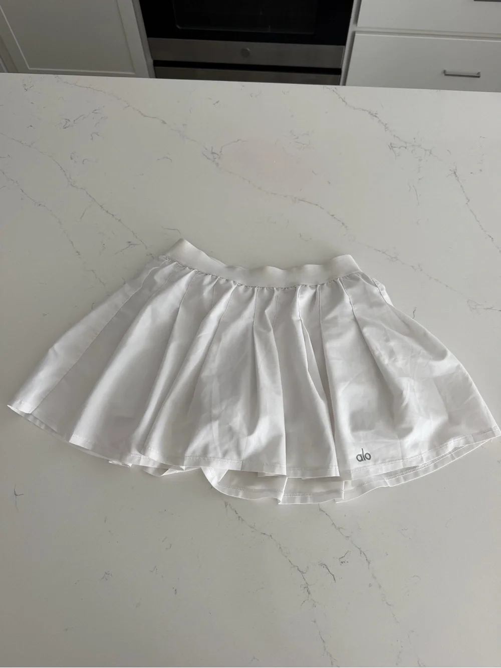 Alo White Pleated Tennis Skirt