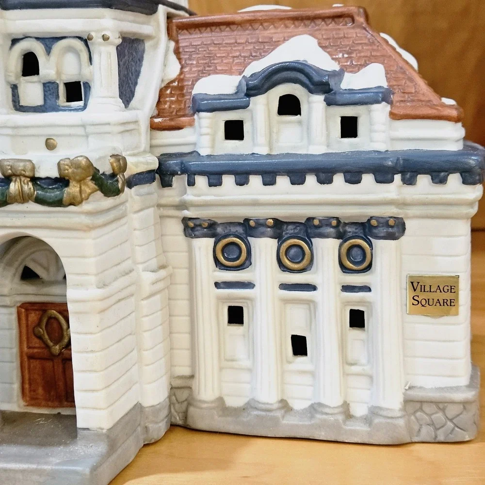 Mervyn's Village Square Museum Lighted New Cord Ltd Ed 1994 Christmas Box/Styro