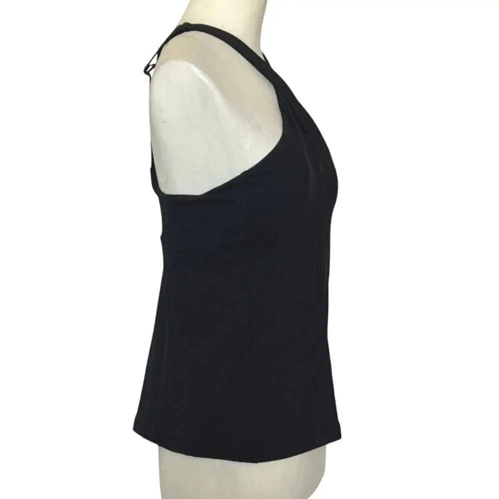 NWT Athleta Crossed Tankini in Black Womens Size M