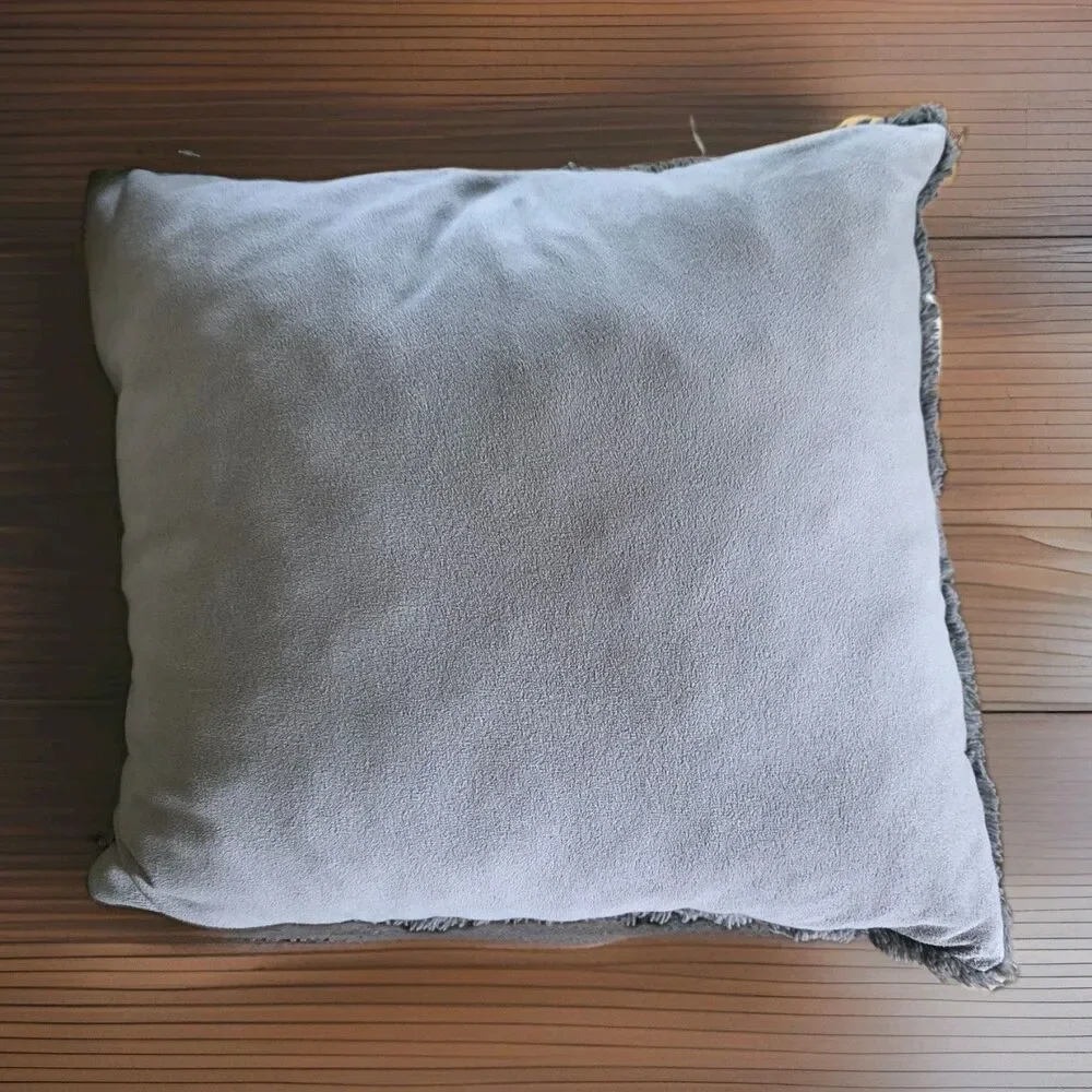 Koolaburra by UGG Gray Decorative Sculpted Faux Fur Pillow 20