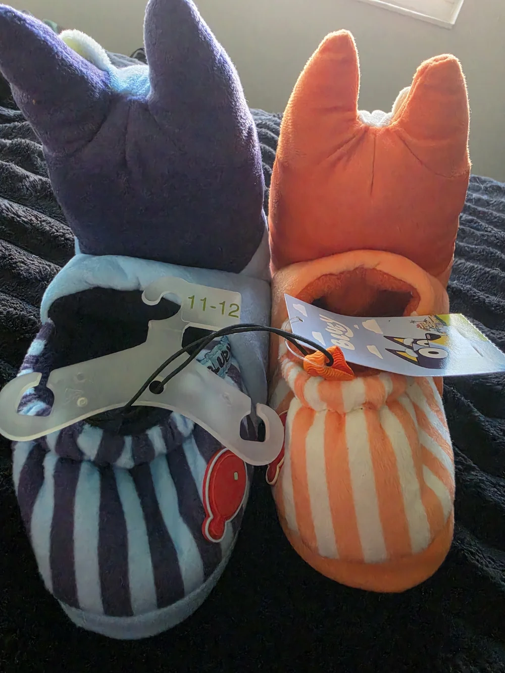 Bluey Plush Kids Slippers - Red & Blue Character Booties