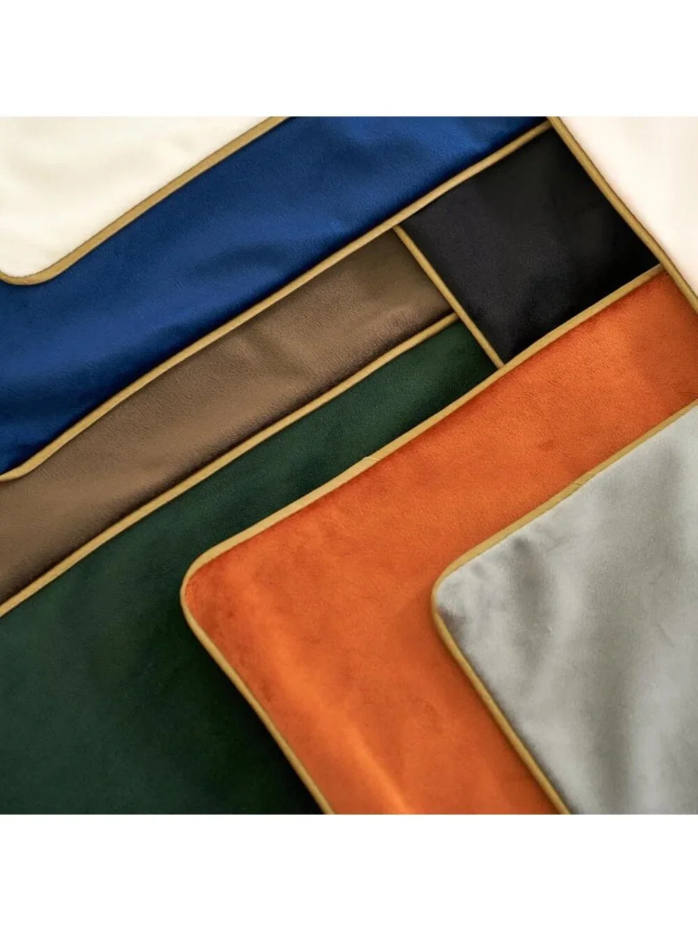 Set of 2 Soft Velvet Square Pillow Covers | Modern Decorative Cushion Cases