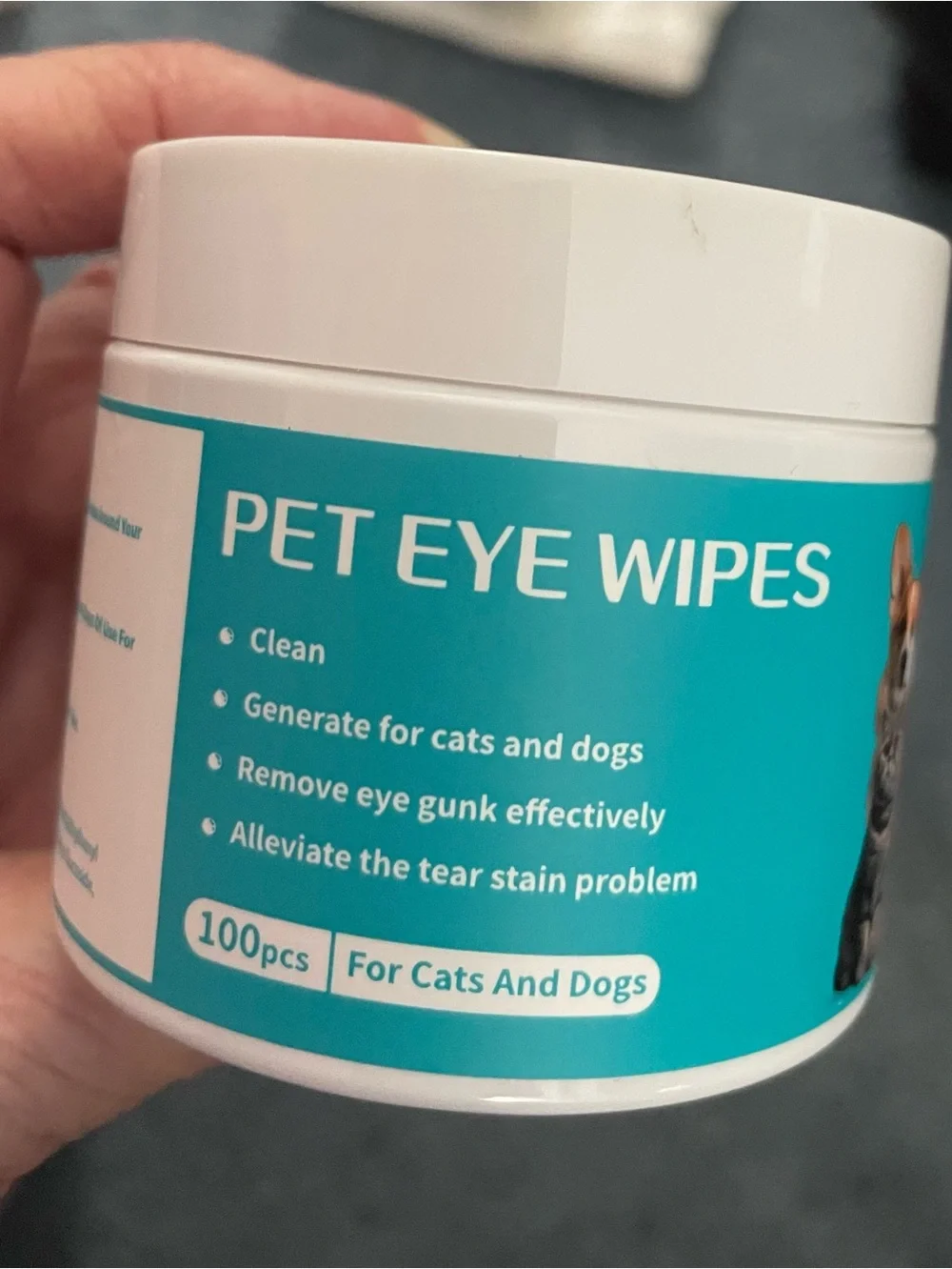 Pet eye wipes