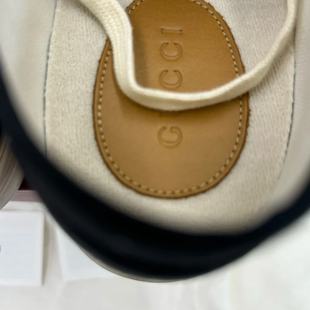 Men's Gucci, Julio web canvas sneakers size 10 made in Spain