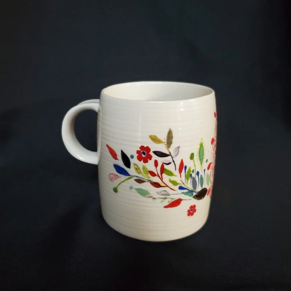 Anthropologie Petal Palette Monogram Letter P Mug