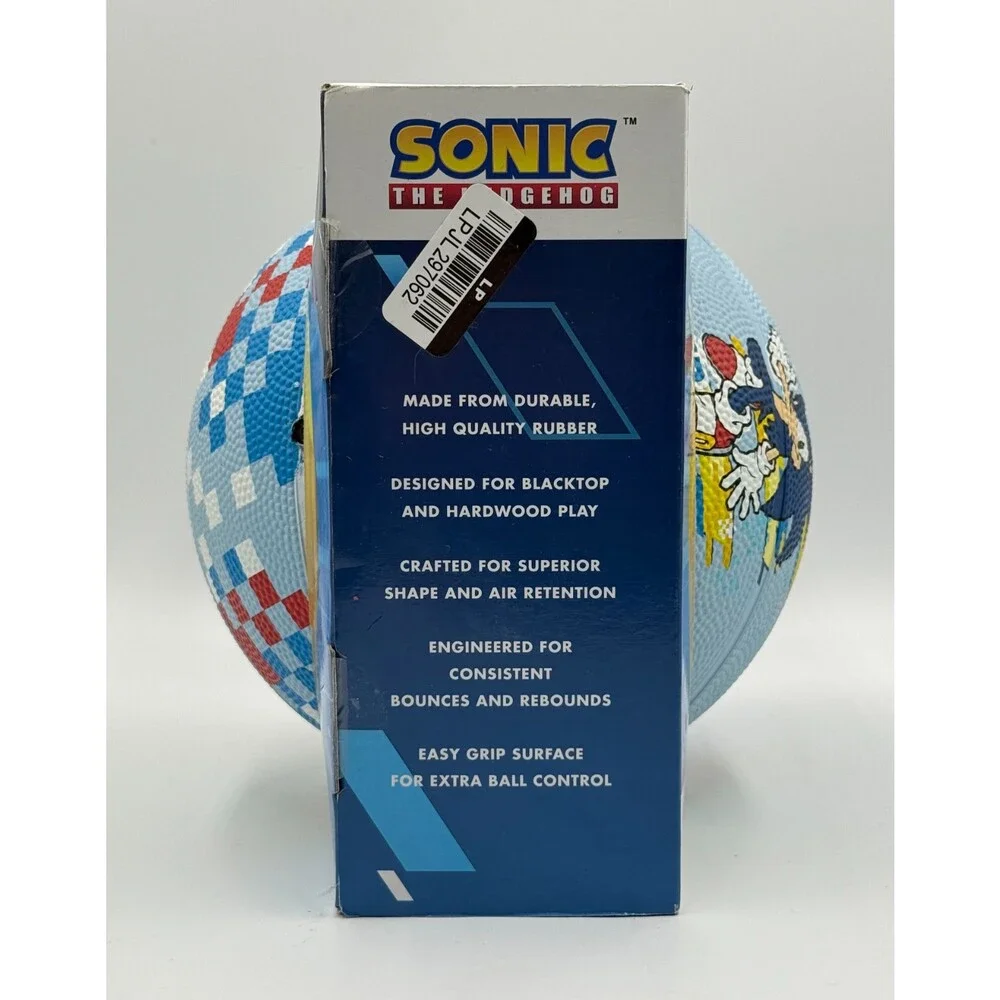 New Sonic the Hedgehog Kids Basketball Gotta Go Fast Blue Sega Outdoor - Size 3