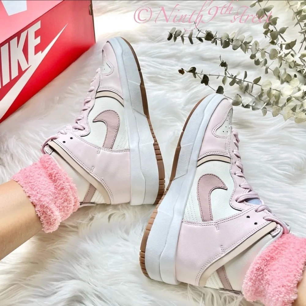 Nike Dunk High Up Pink Oxford W8.5 DH3718-102 NIB